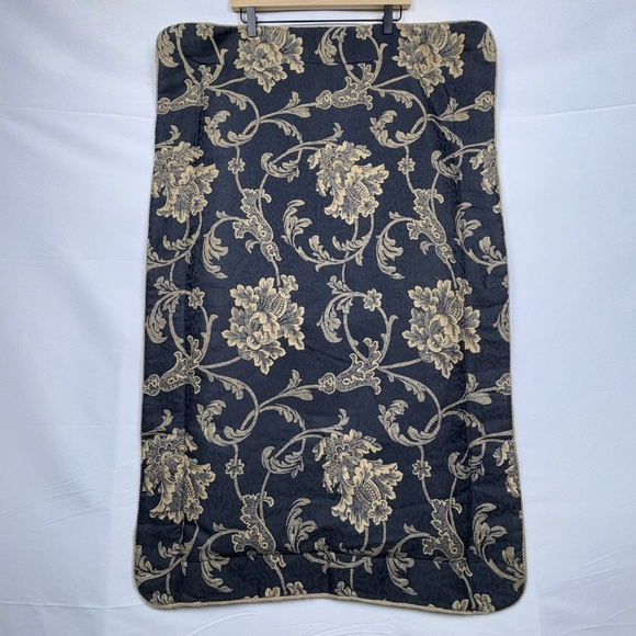 2 VTG Croscill Damask Jacquard STD. Pillow SHAMS 25 X 20 Rope detail Flanged USA - Picture 2 of 14